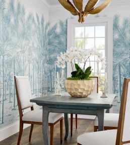 Palm Grove Mural by Thibaut Beige