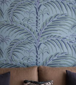 Palm House Wallpaper by Langelid Von Bromssen Evening Blue