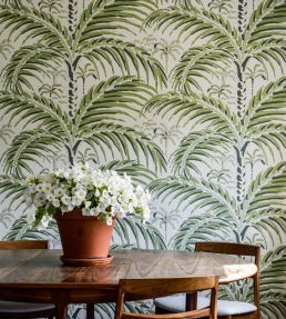 Palm House Wallpaper by Langelid Von Bromssen Morning Green