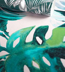 Palmera Wallpaper by Ohpopsi Turquoise