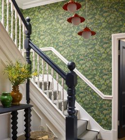 Palmette Wallpaper by 1838 Wallcoverings Forest