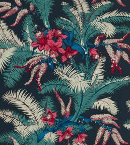Palmetto Wallpaper by Sanderson Black Cherry