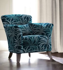 Palmetto Fabric by Arley House Indigo
