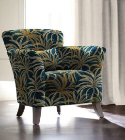 Palmetto Fabric by Arley House Lapis