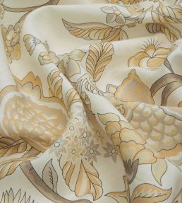 Palampore Trail in Landsdowne Linen Fabric by Liberty Pewter