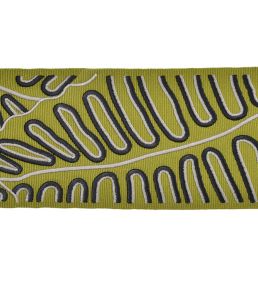 Paloma Embroidered Braid 97mm Trimming by Houles Verde