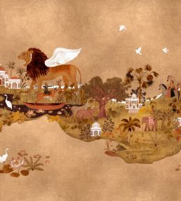 Panchatantra Mural by Coordonne Ruby