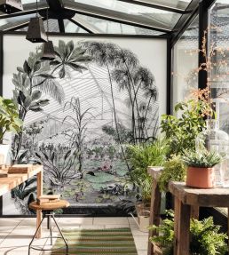 Jardin D'hiver Mural by Caselio Noir et Blanc