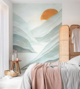 Blue Mountains Mural by Caselio Smoke Blue