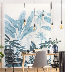 Wild And Secret Mural by Caselio Teal Blue
