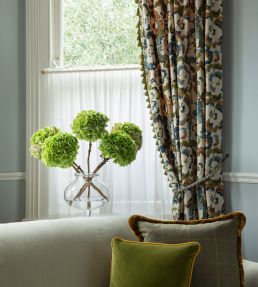 Pansy Fabric by Marvic Blue/Olive