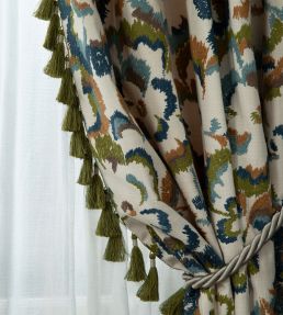 Pansy Fabric by Marvic Blue/Olive
