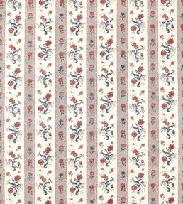 Papaver Stripe Fabric by Zoffany Indigo/Madder