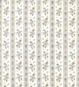 Papaver Stripe Fabric by Zoffany Platinum/Sage