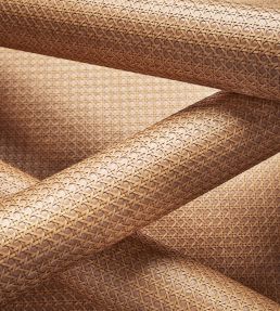 Paper Rattan Wallpaper by Thibaut Wheat