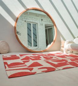 Louis De Poortere Papercut Runner rug Rust 115553 Rust