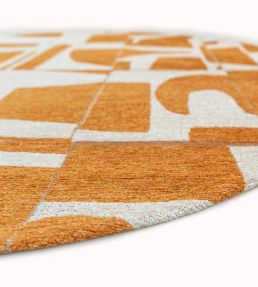 Louis De Poortere Papercut Round rug Curry 115527 Curry