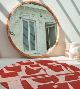 Louis De Poortere Papercut Round rug Rust 115517 Rust