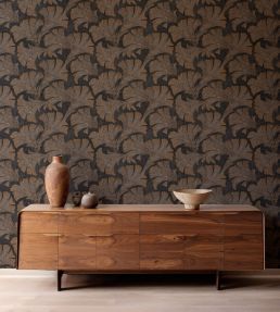 Papyrus Wallpaper by Coordonne Coal