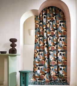 Parade Fabric by Casamance Orange brulee topaze