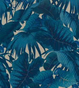 Paradeisos Fabric by MINDTHEGAP Indigo Taupe