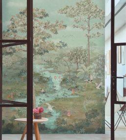Paradise Mural by Eijffinger Green