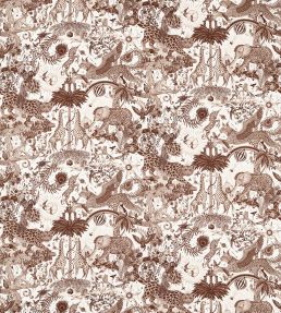 Paradise Lost Fabric by Clarke & Clarke Sepia