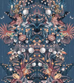Paradise Party Wallpaper by Brand McKenzie Blueberry Rose