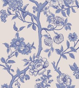 Paradise Tree Wallpaper by Cole & Son Cornflower Blue & Soft White