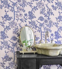 Paradise Tree Wallpaper by Cole & Son Cornflower Blue & Soft White