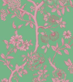 Paradise Tree Wallpaper by Cole & Son Emerald & Petal Pink