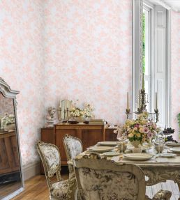 Paradise Tree Wallpaper by Cole & Son Pastel Blue & Soft Pink