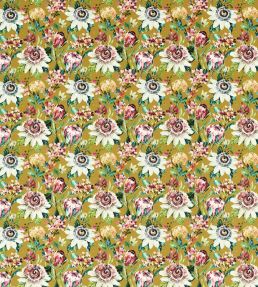 Paradise Velvet Fabric by Studio G Ochre