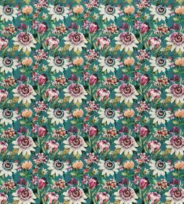 Paradise Velvet Fabric by Studio G Teal