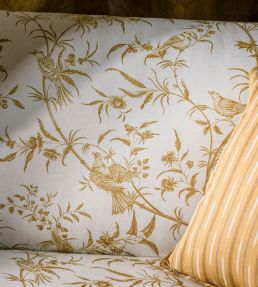 Paradise Woods Toile Fabric by Sanderson Mustard