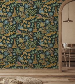 Paradisum Wallpaper by Josephine Munsey Navy