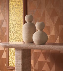 Parangon Wallpaper by Casamance Blanc / Dore