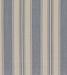Parasol Stripe Fabric by Zoffany Denim/Stone