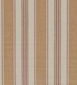 Parasol Stripe Fabric by Zoffany Sandstone/Russet