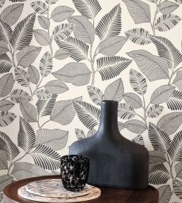 Paraty Wallpaper by Casadeco Noir Fusian