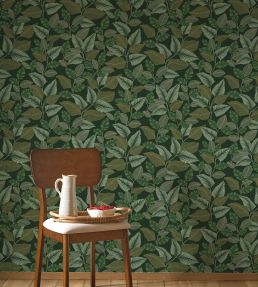 Paraty Wallpaper by Casadeco Vert Canopee