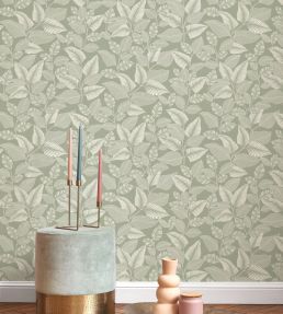 Paraty Wallpaper by Casadeco Vert Celadon