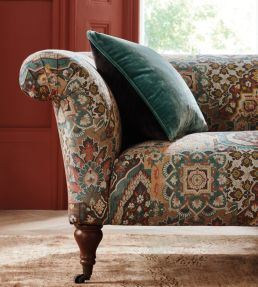 Paridaiza Fabric by Nina Campbell Blue/Terracotta