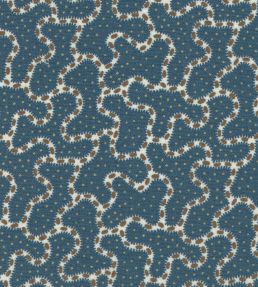 Parnham Fabric by Titley and Marr Prussian