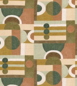 Paro Fabric by Casamance Olive Terracotta