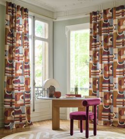 Paro Fabric by Casamance Pourpre Ocre