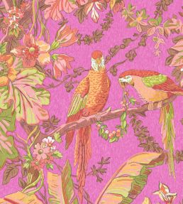Parrot Talk Wallpaper by Woodchip & Magnolia Hot Pink