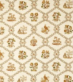 Partridge & Pear Fabric by Sanderson Walnut/Harvest