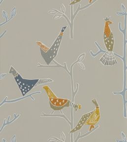 Passaro Wallpaper by Scion Cinnamon / Slate