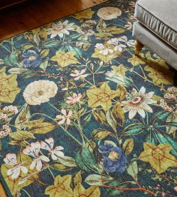 Clarke & Clarke Passiflora Runner rug Forest CCPASSFOWA6123 Forest